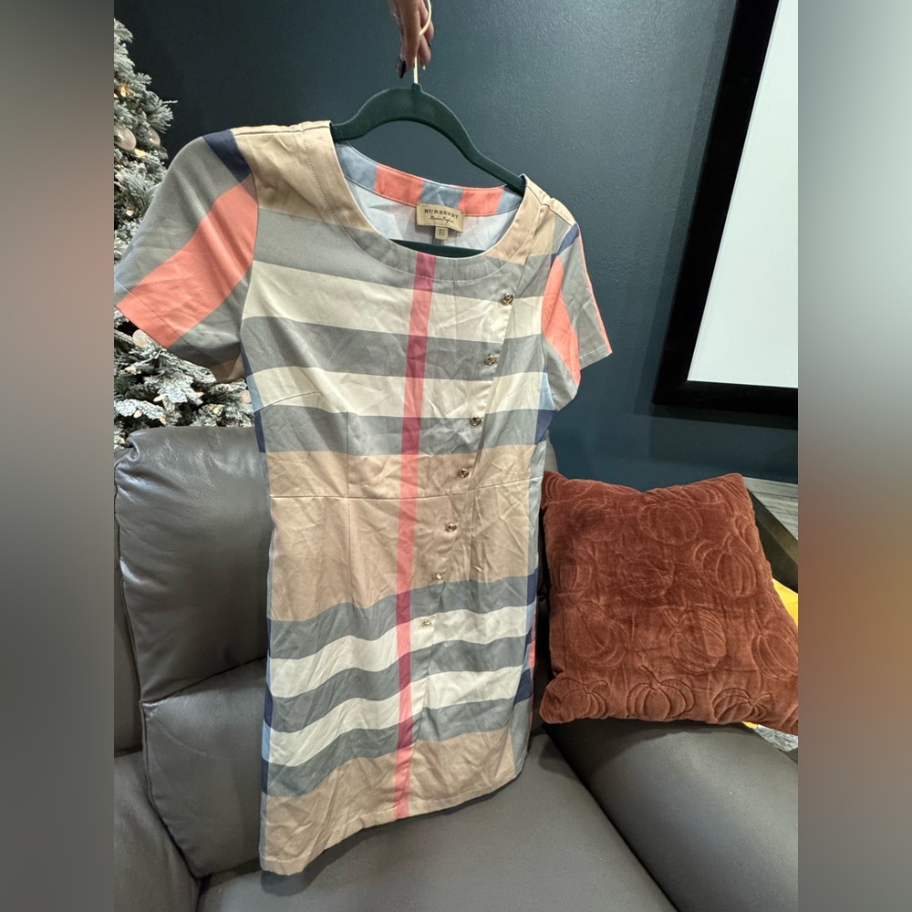 Burberry Multicolor Striped Midi Dress